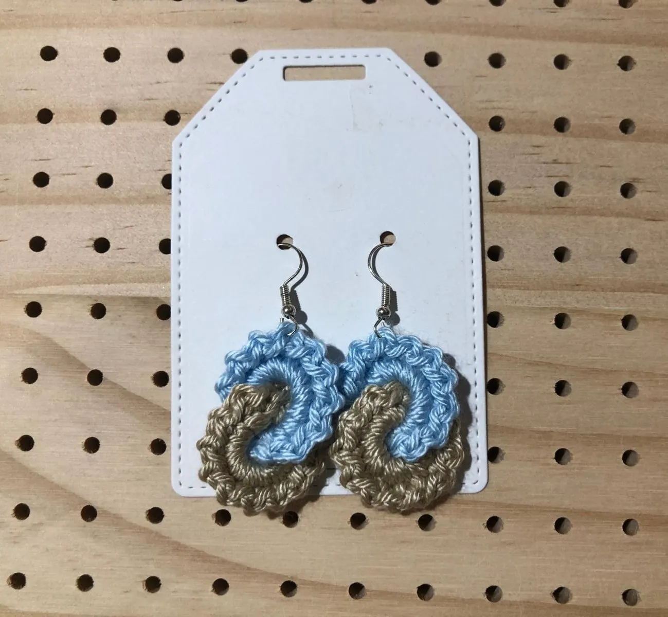 Pendientes artesanales de crochet - Imagen 2