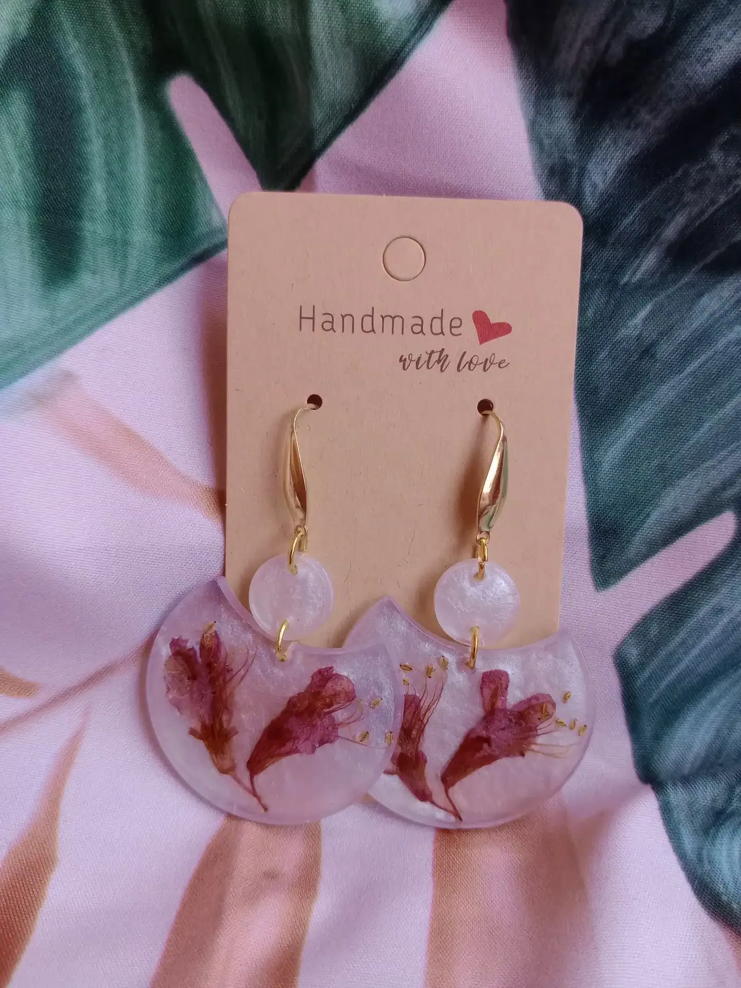 Pendientes flores encapsuladas