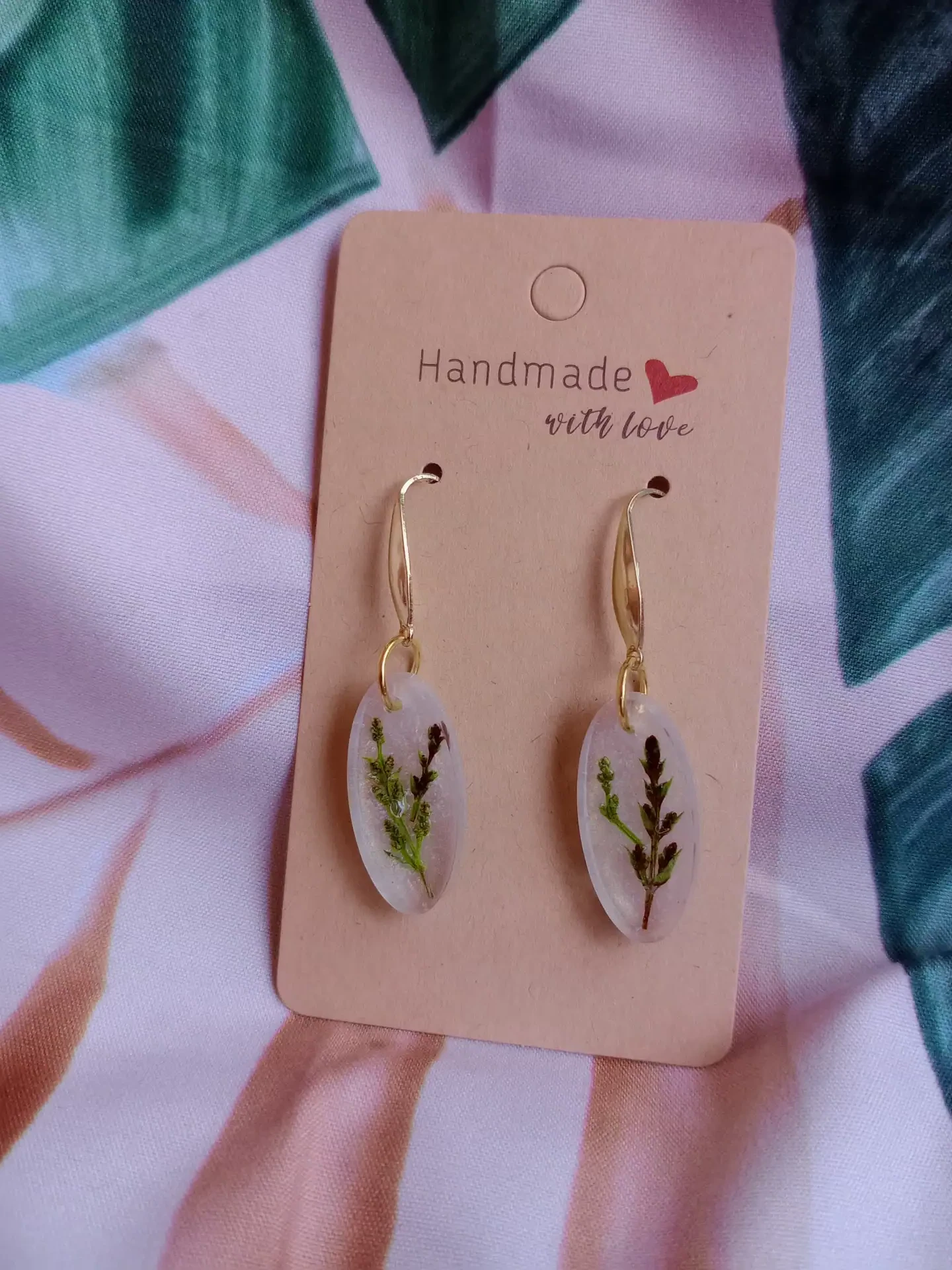 Pendientes flores encapsuladas
