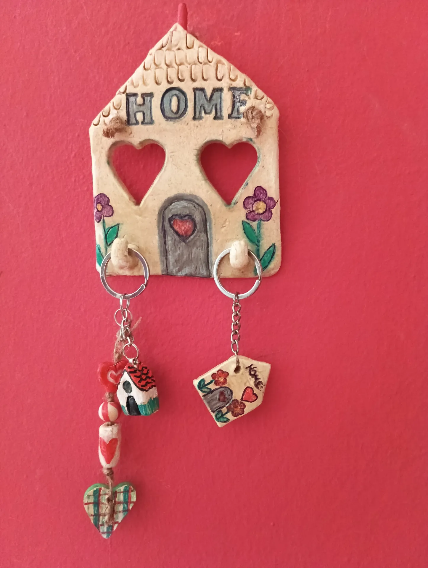 Colgador de llaves artesanal Home - Hecho a mano  - Imagen 2