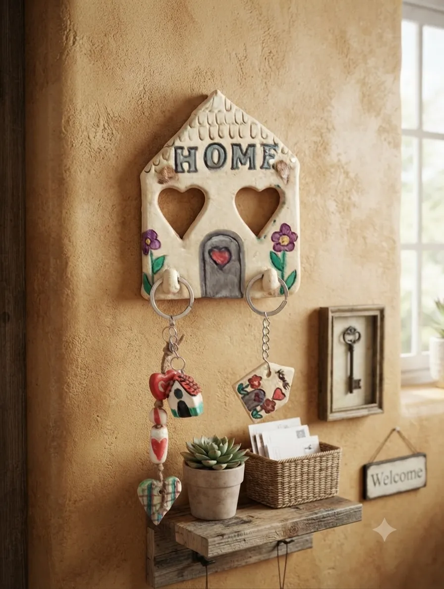 Colgador de llaves artesanal Home - Hecho a mano 