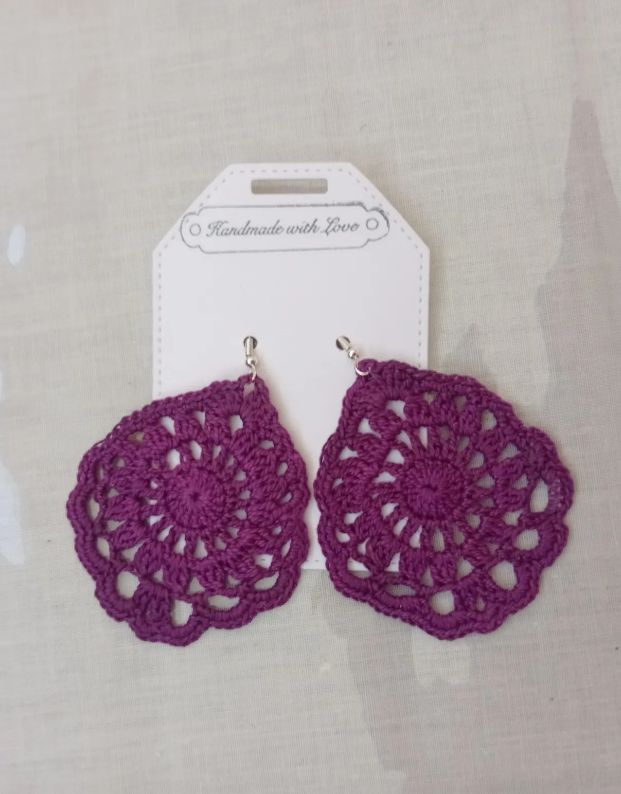 Pendientes artesanales crochet
