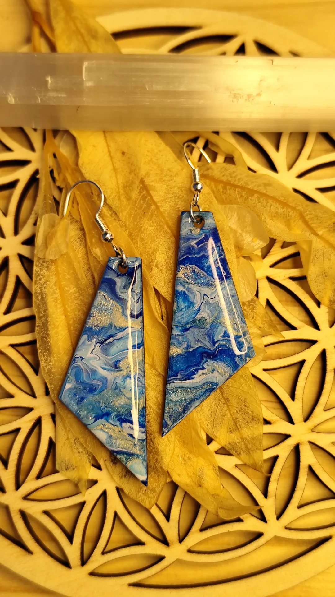 Pendientes de madera Agua - Imagen 2