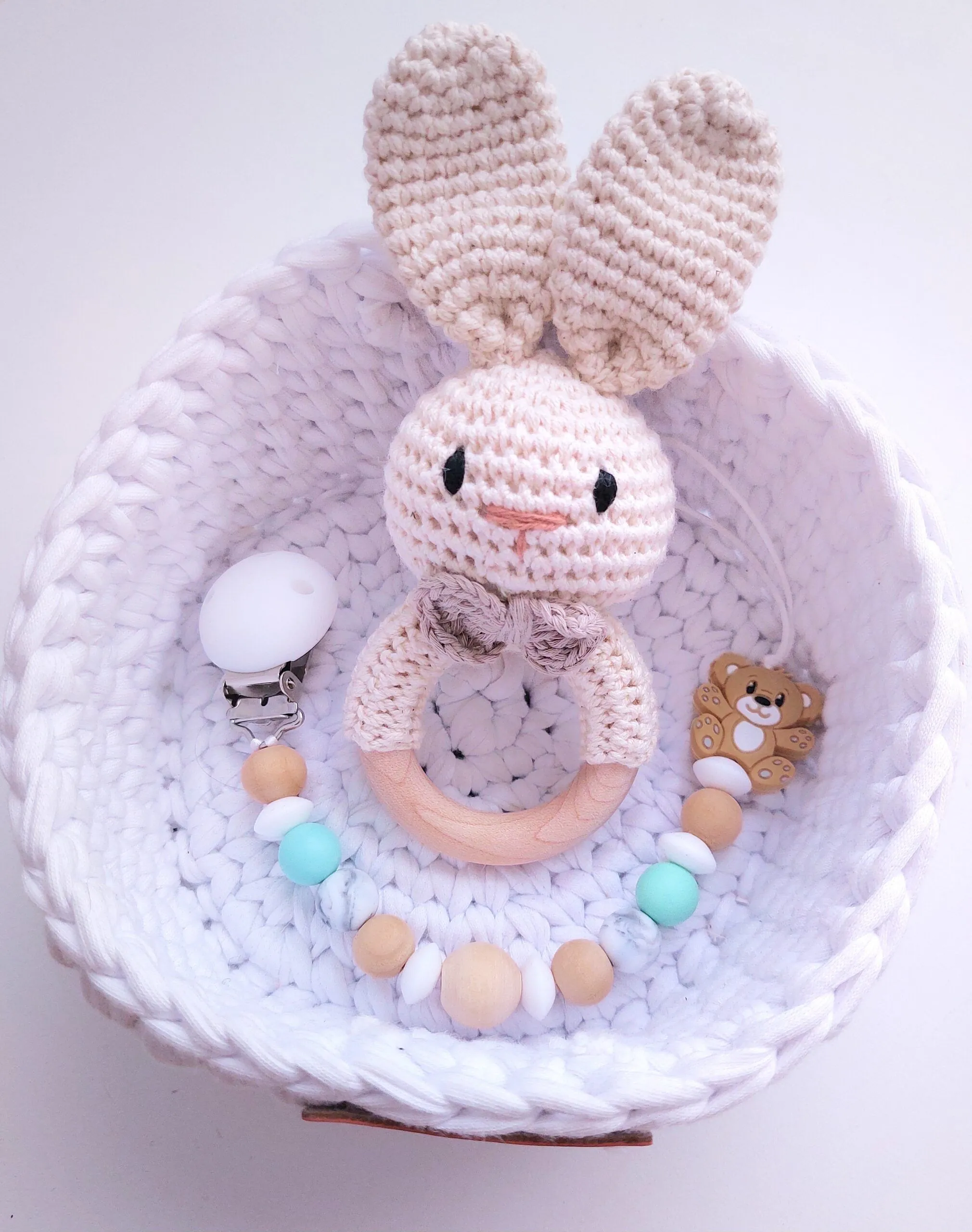 Sonajero crochet  Chupetero