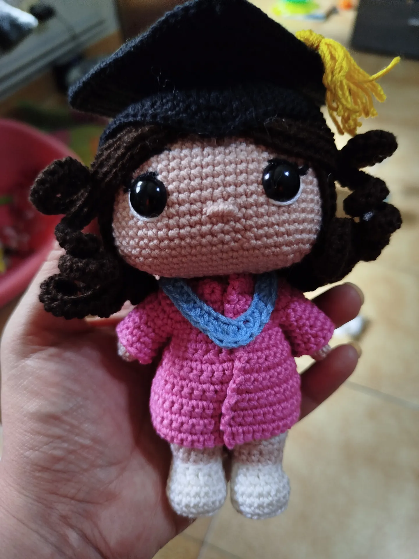 Muñeca Amigurumi graduación