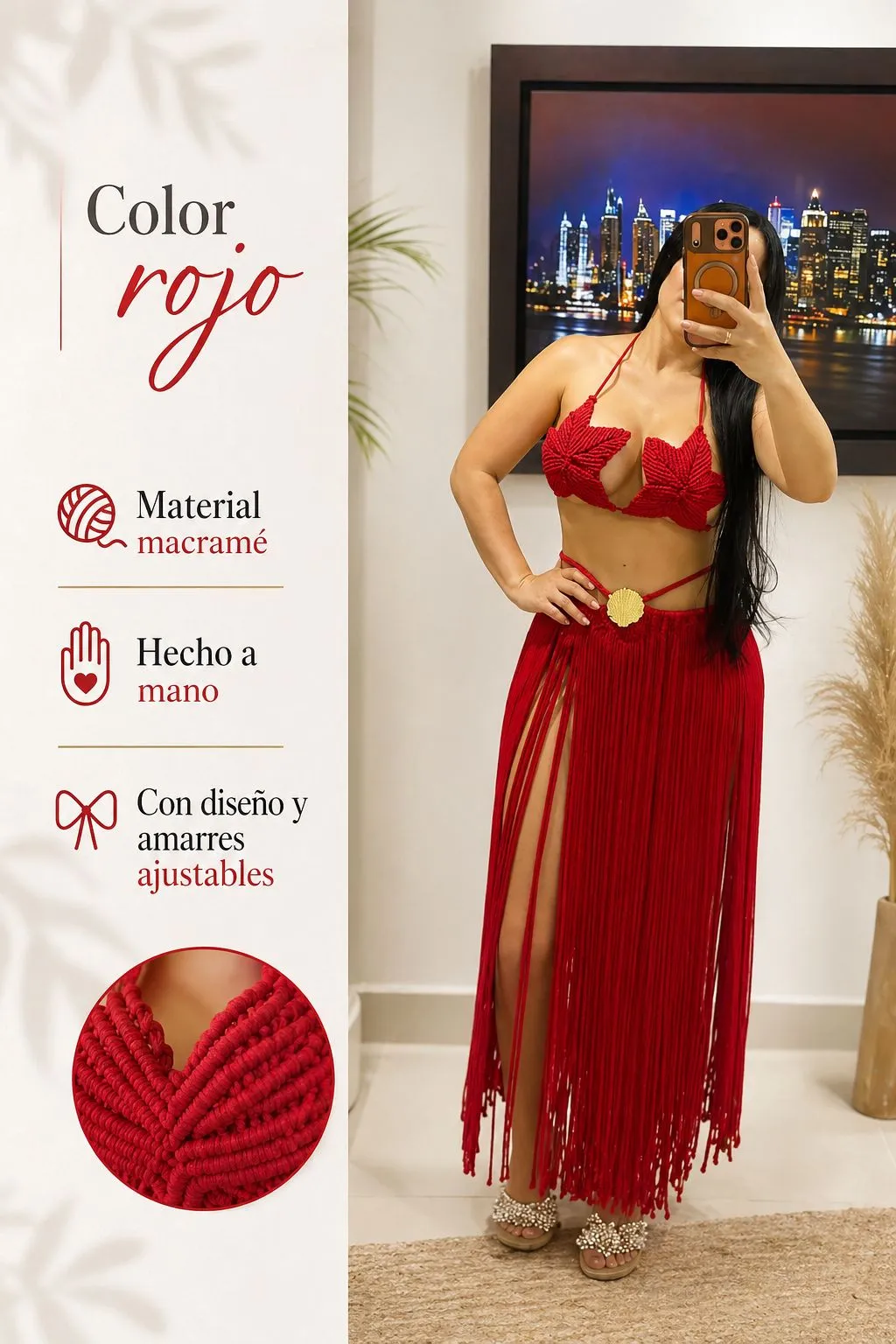 Salidas de baño en macramé - Imagen 2