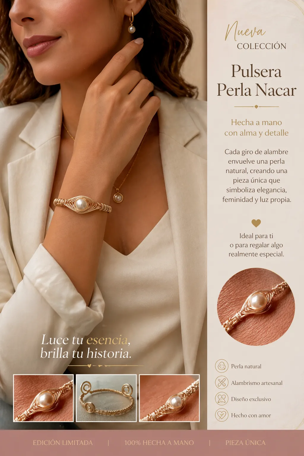 Pulsera Perla Nacar - Imagen 2