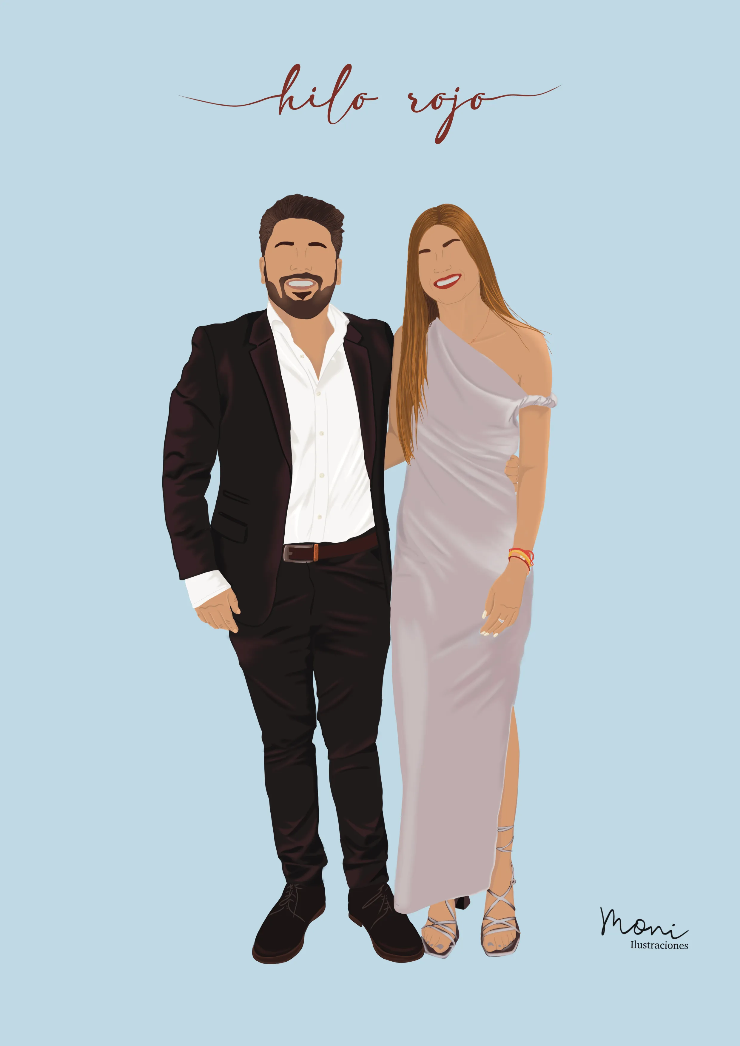 Ilustración minimalista personalizada (2 pax) - Imagen 2