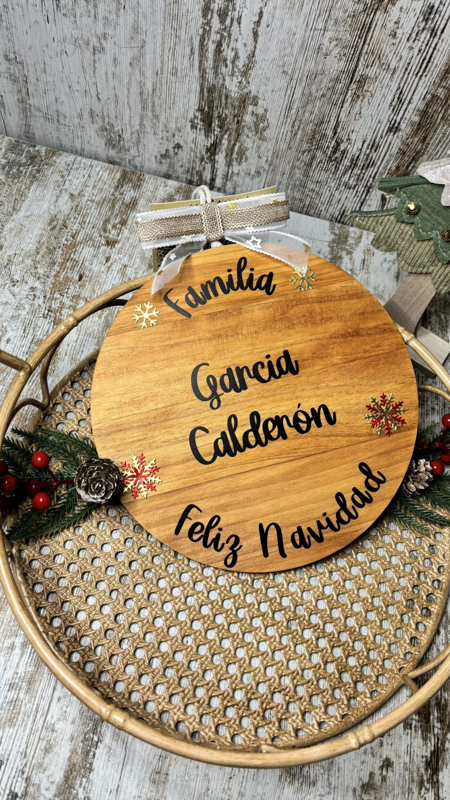 Placa madera personalizada