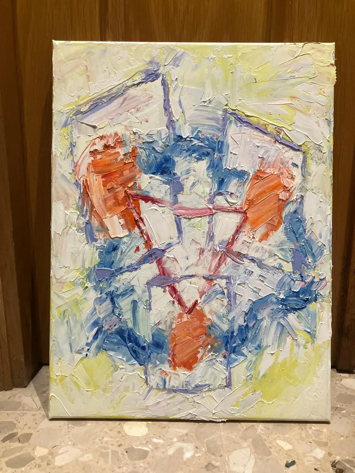 Cuadro abstracto acrílico: Tu mejor amigo, el espejo.