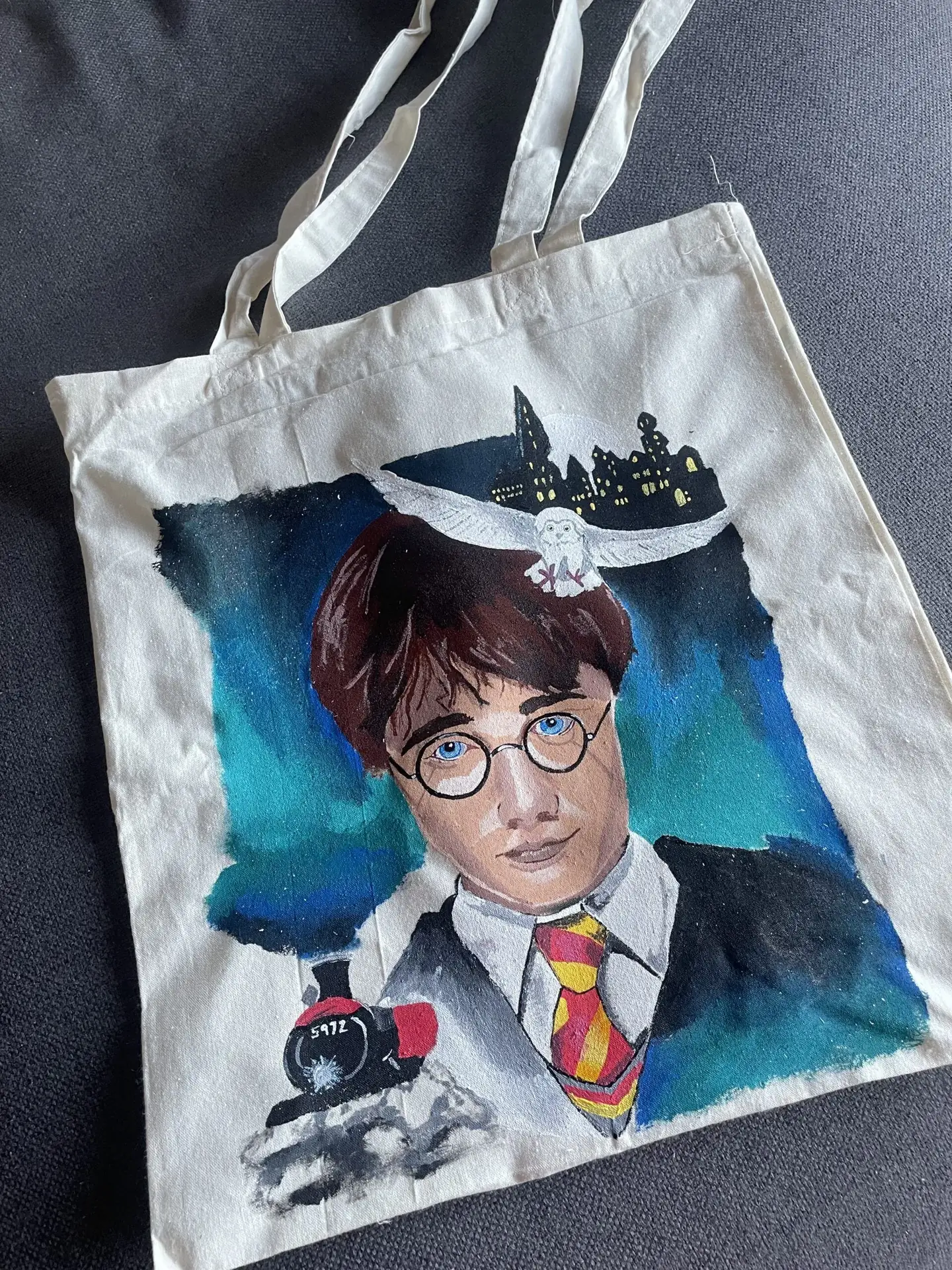 Totebag pintada a mano de Harry Potter
