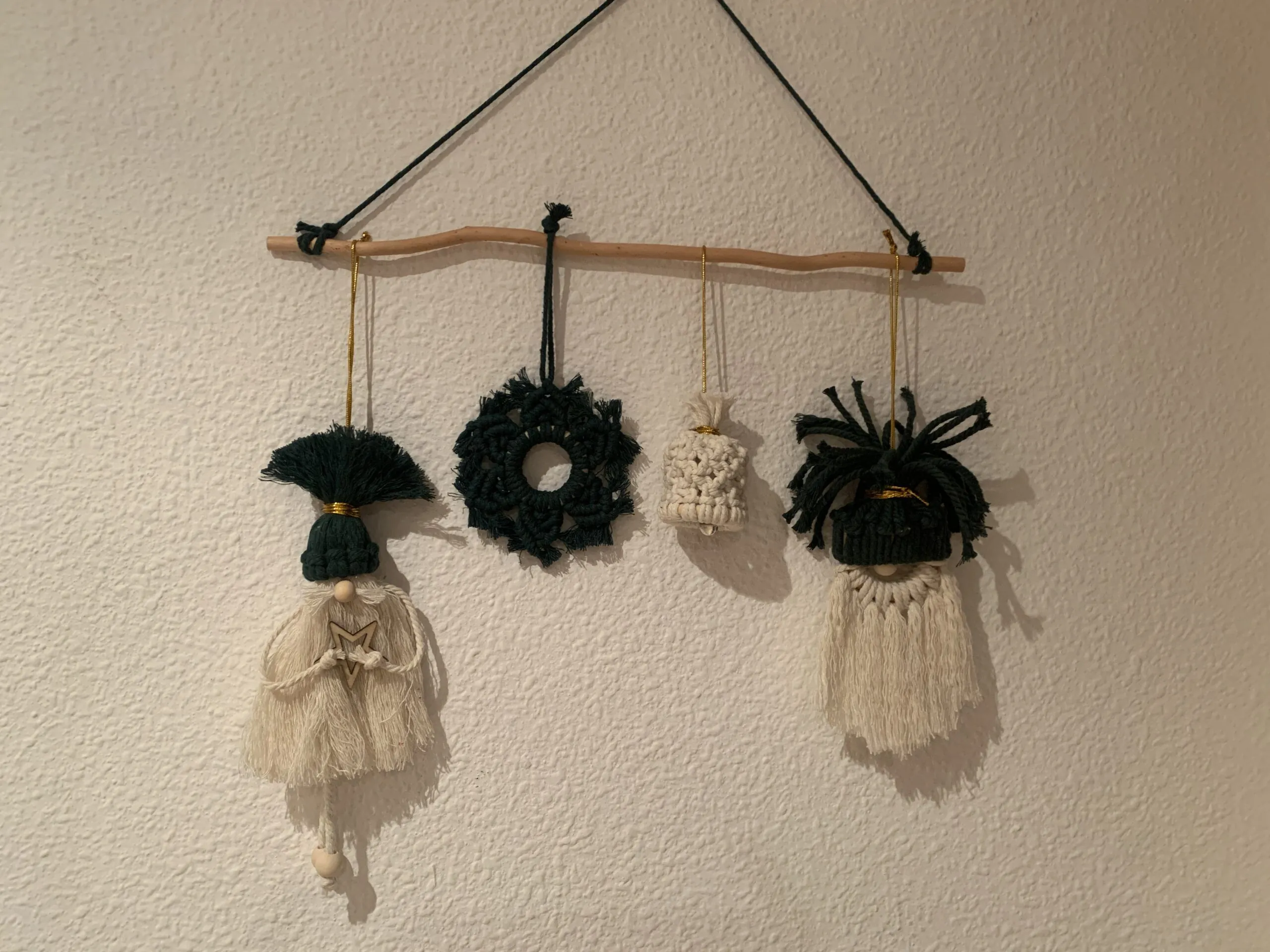 Adorno navidad macramé para pared - Imagen 4