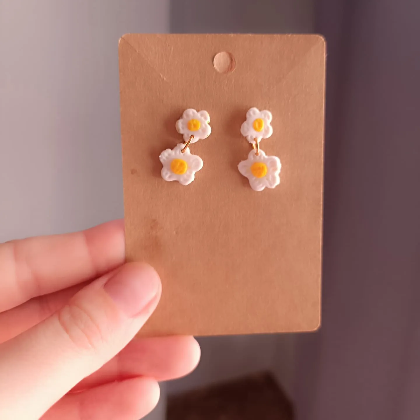 Pendientes "mini flor doble"
