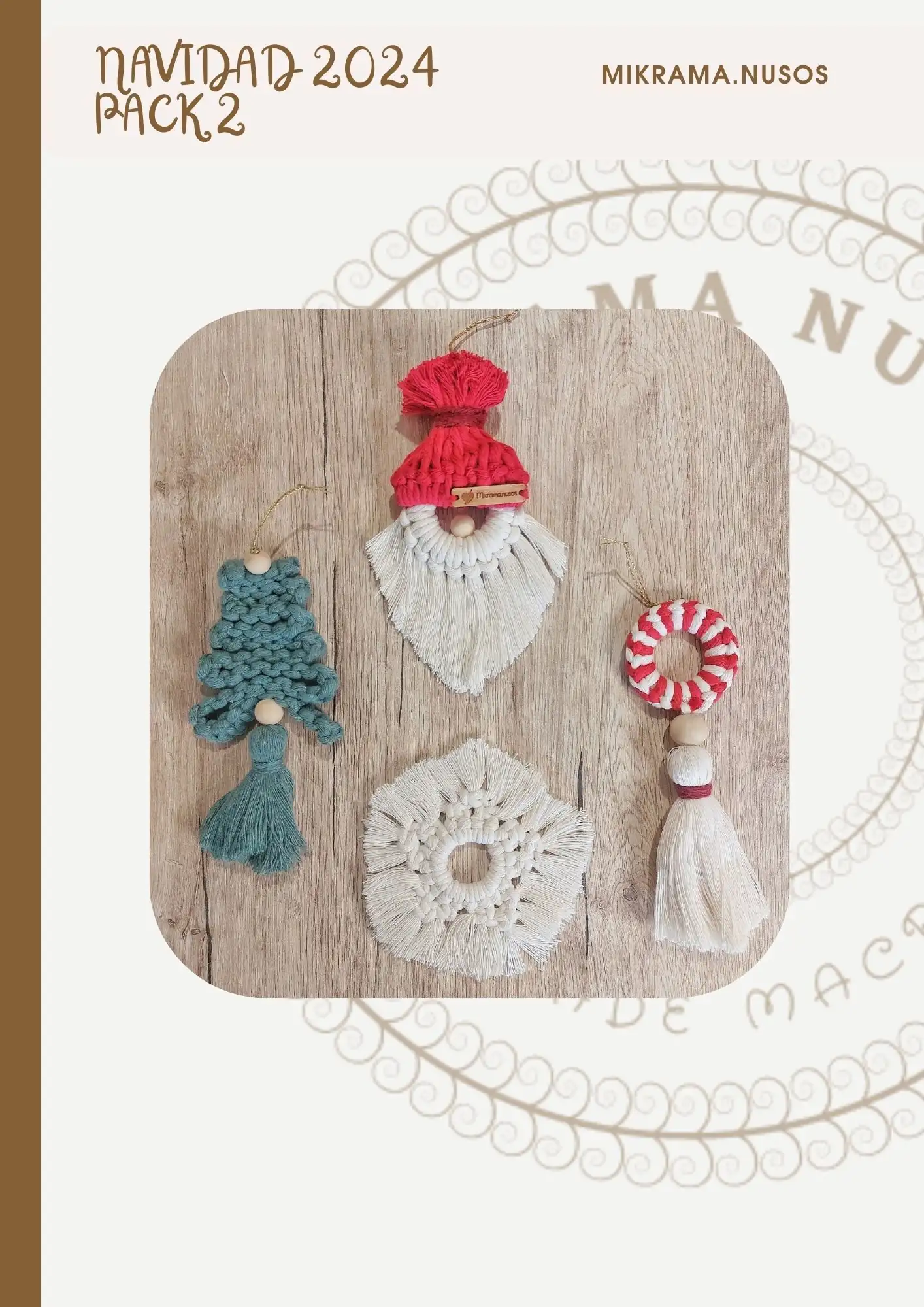 Adornos Navidad para árbol. 4 unidades