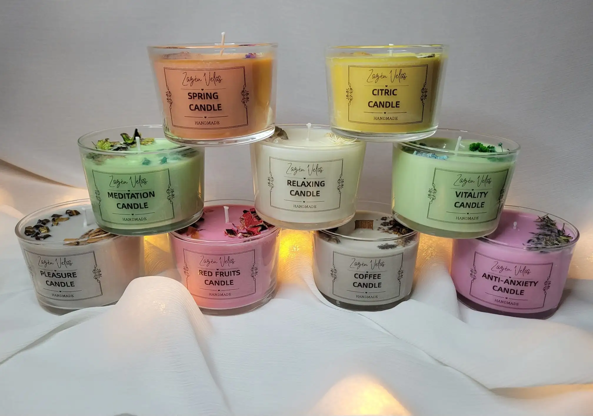 Velas de soja 100% naturales