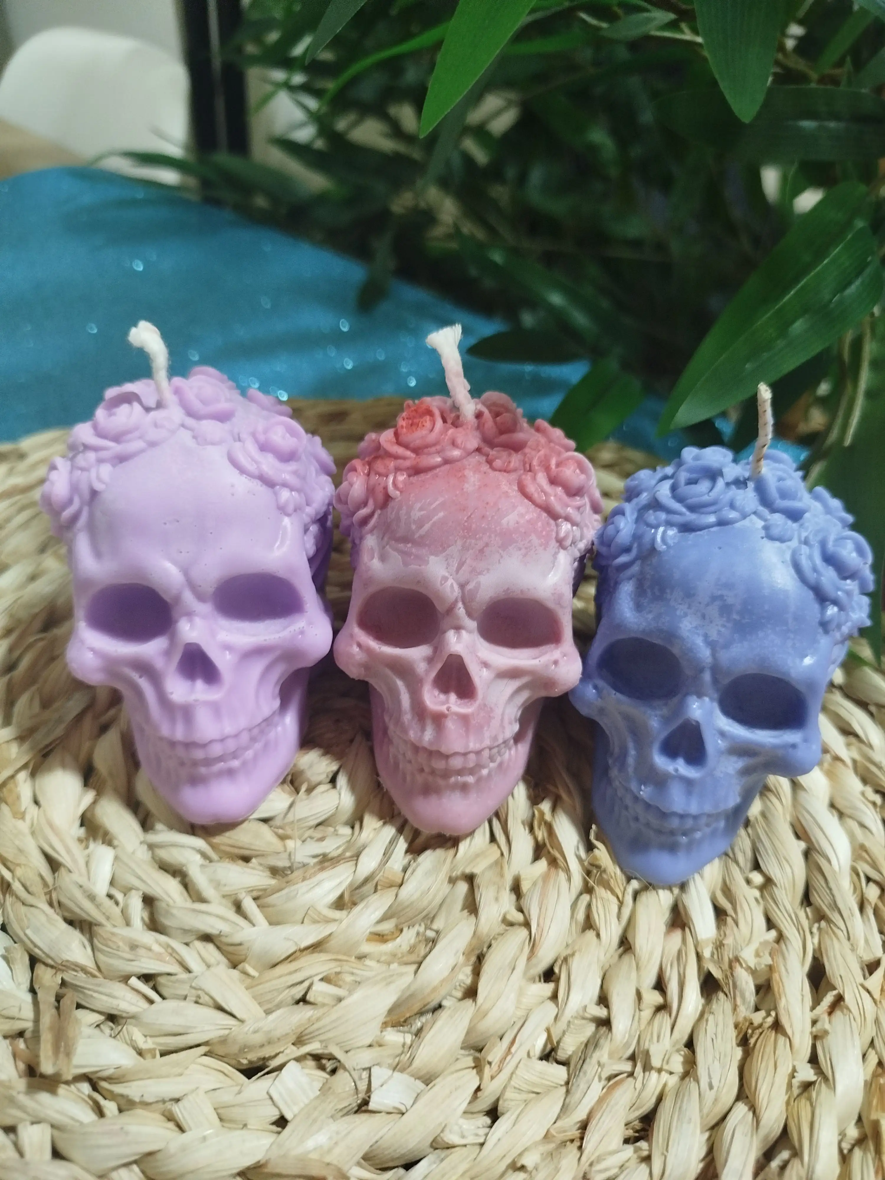 Velas aromáticas calavera