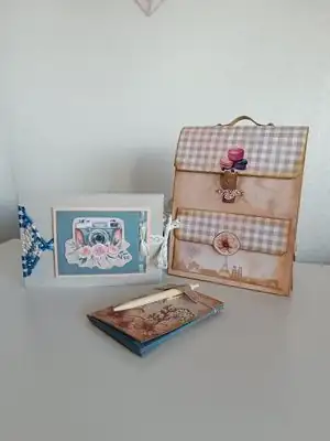 Conjunto de viaje (álbum, mochila y libreta)