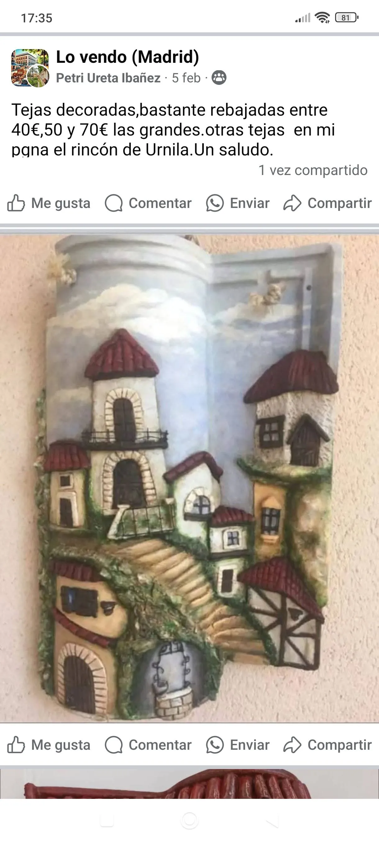 Pueblo sobre teja
