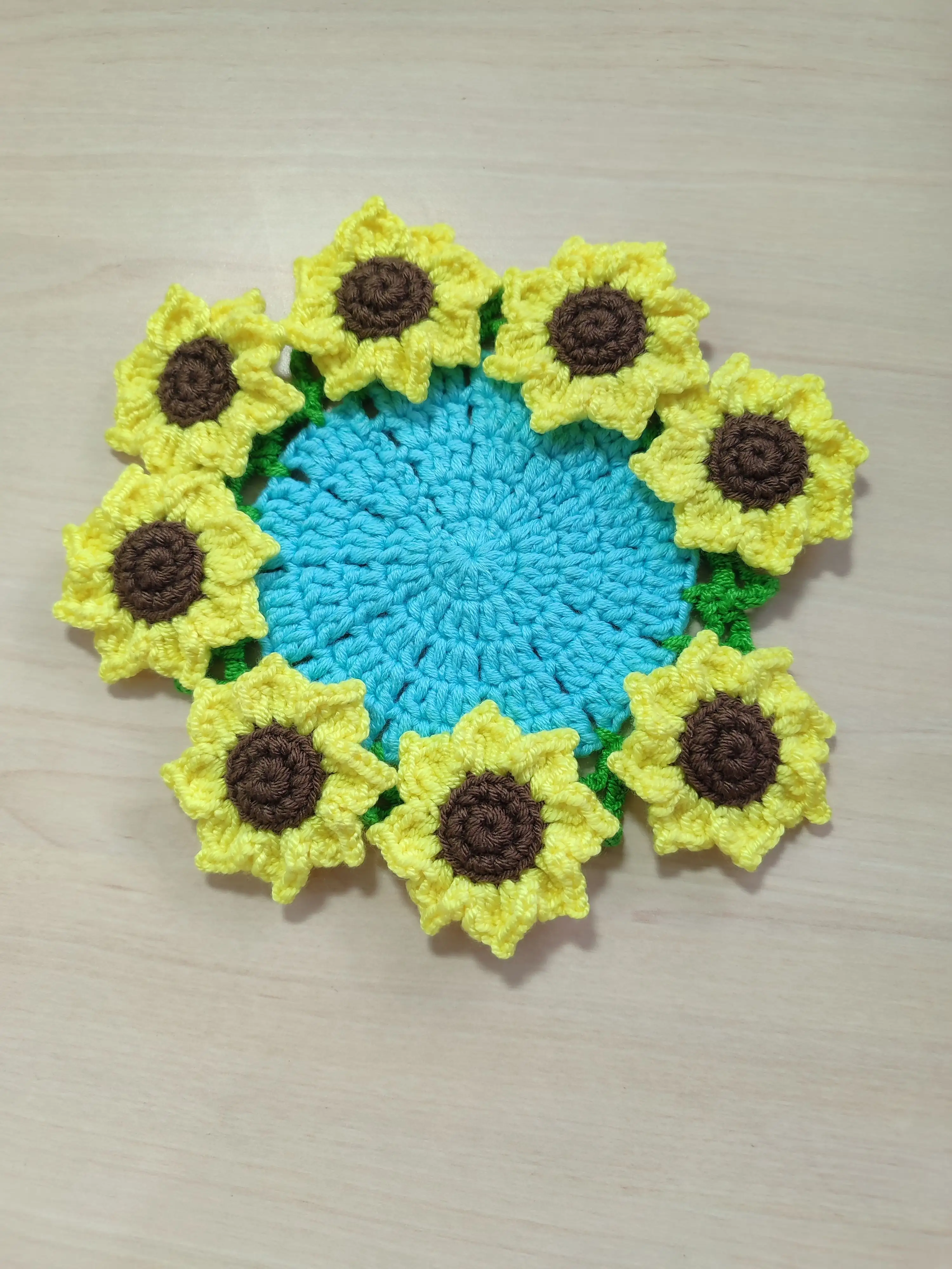 Posa vasos de girasol 