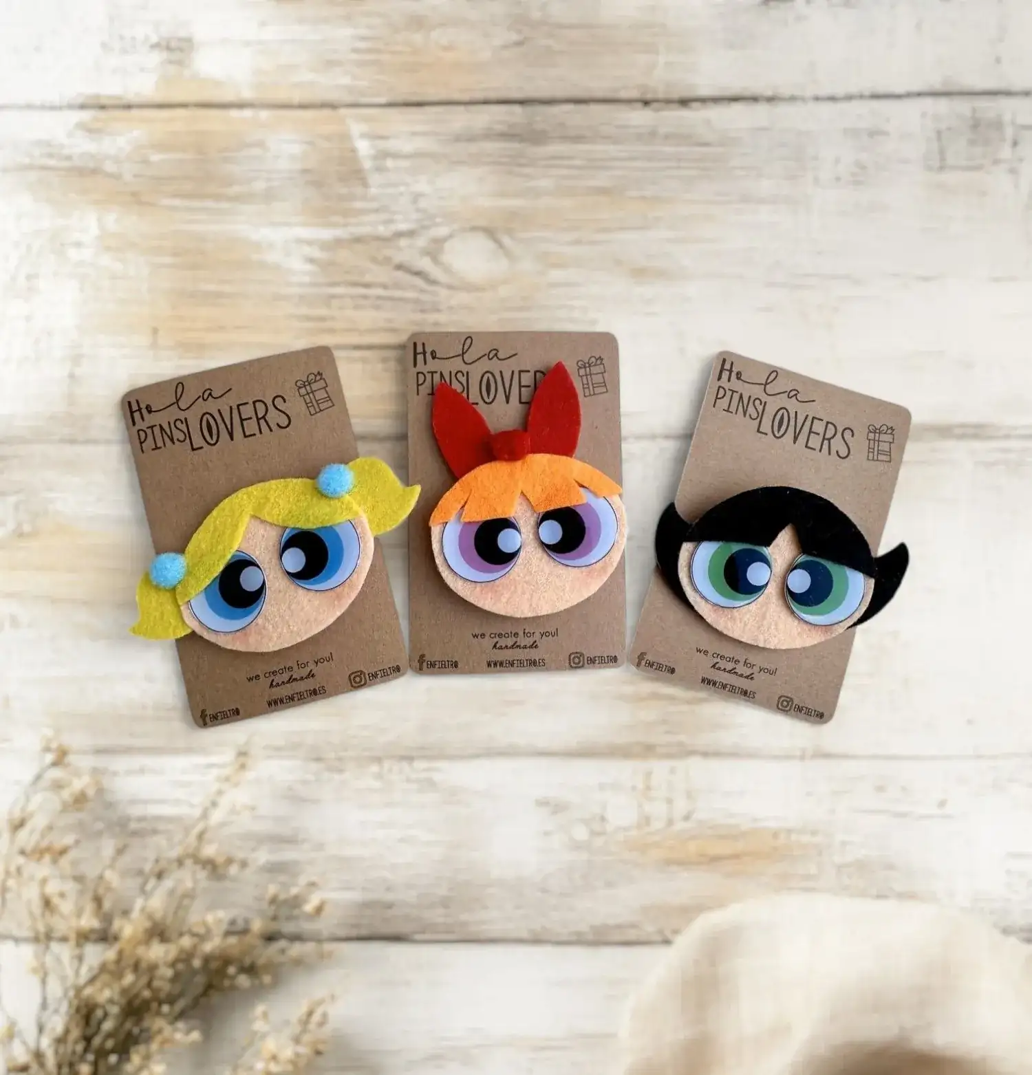 Box Chicas Superpoderosas pins en fieltro - Imagen 2