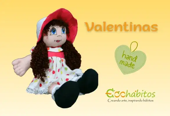 Muñecas de Trapo "Valentinas" Compañeras Únicas - Imagen 2