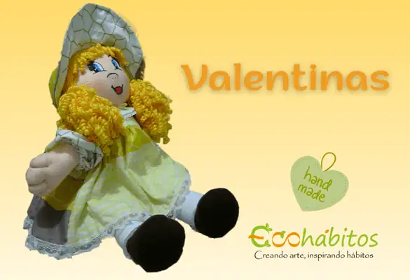 Muñecas de Trapo "Valentinas" Compañeras Únicas - Imagen 5