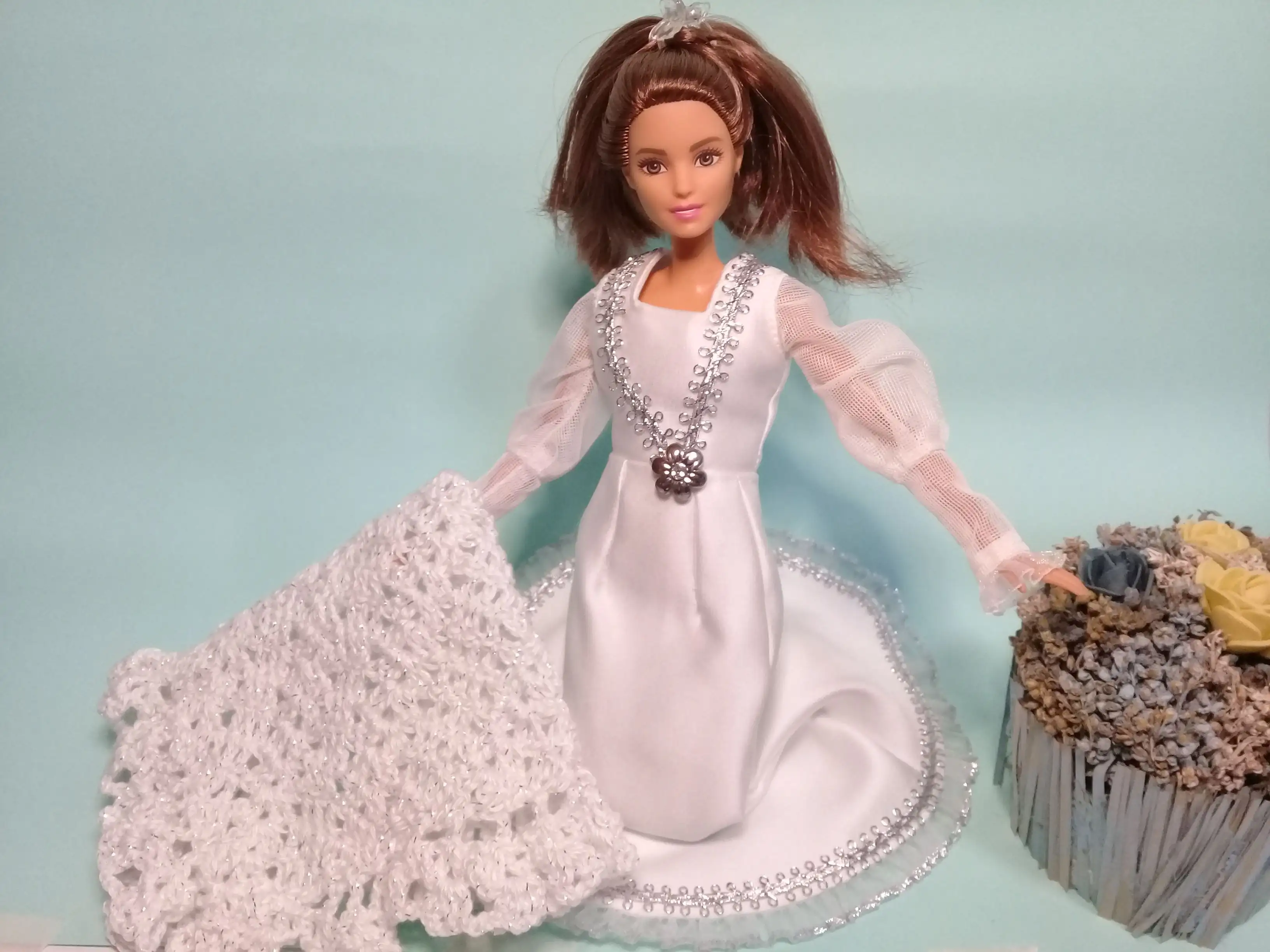 Conjunto de boda elegante para muñeca de 12"