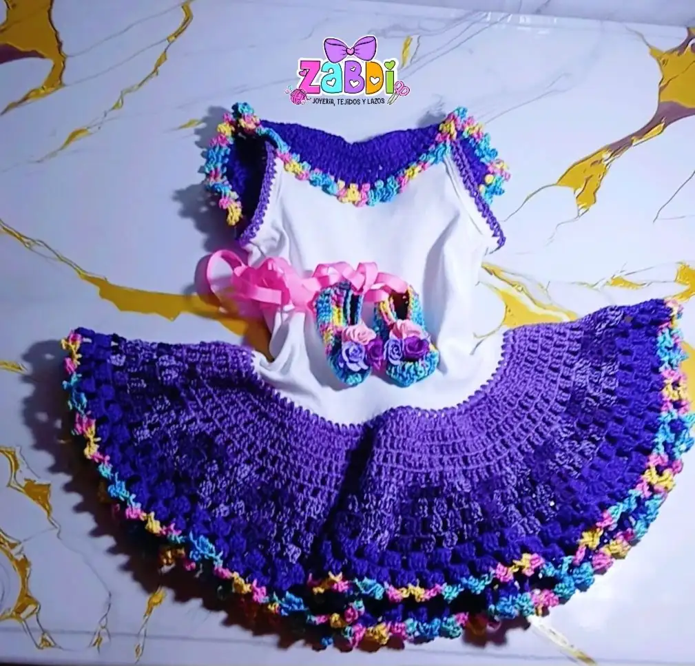 Traje tejido de unicornio para bb - Imagen 3