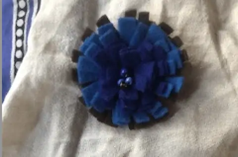 Broche y pendientes Flor otoñal - Imagen 3