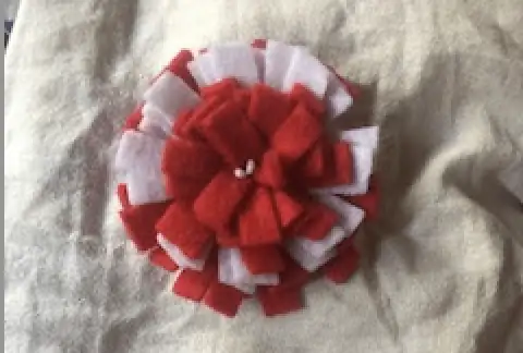 Broche y pendientes Rojiblanco - Imagen 3