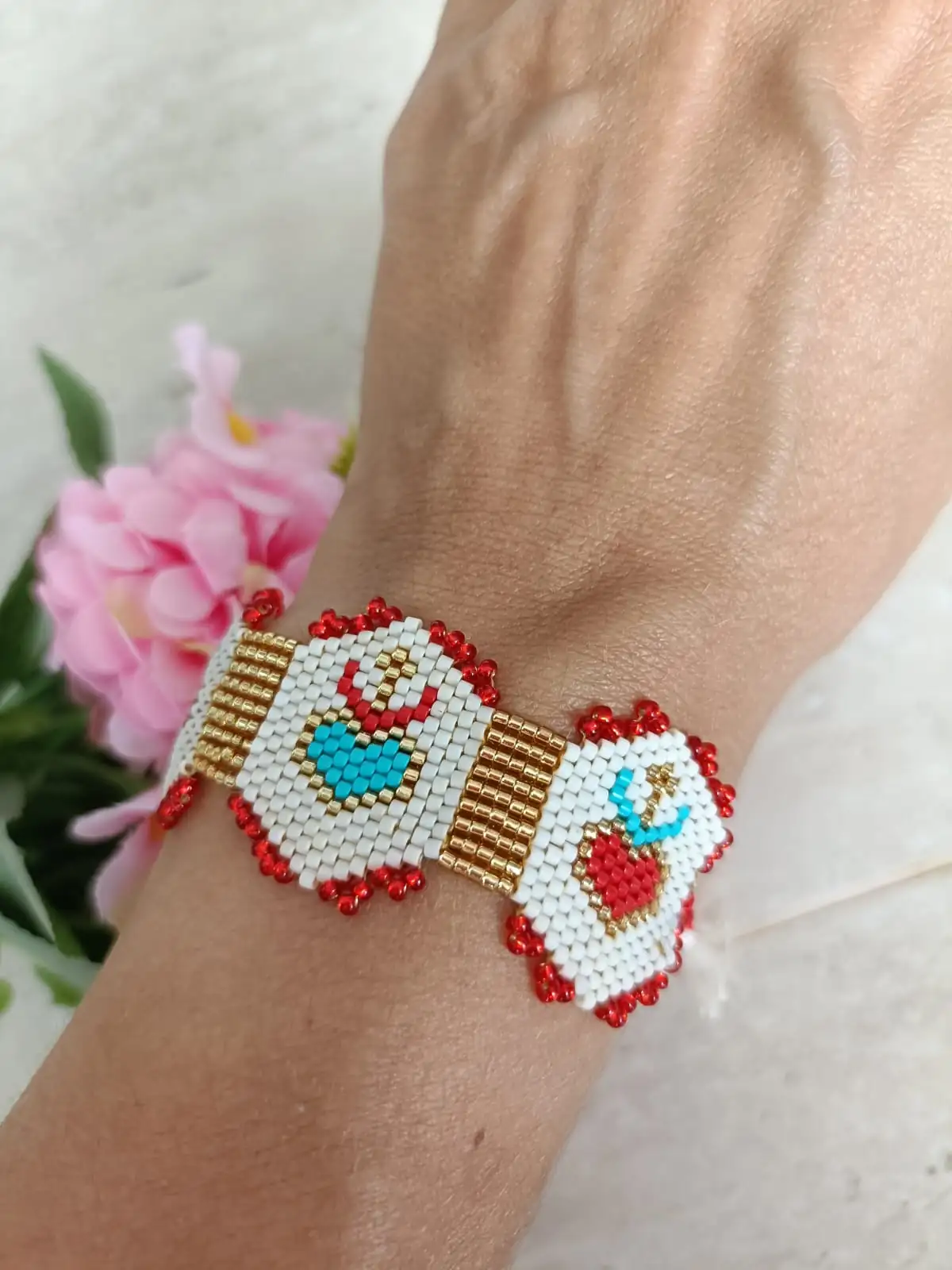 Pulsera tejida en Miyuki - Imagen 2
