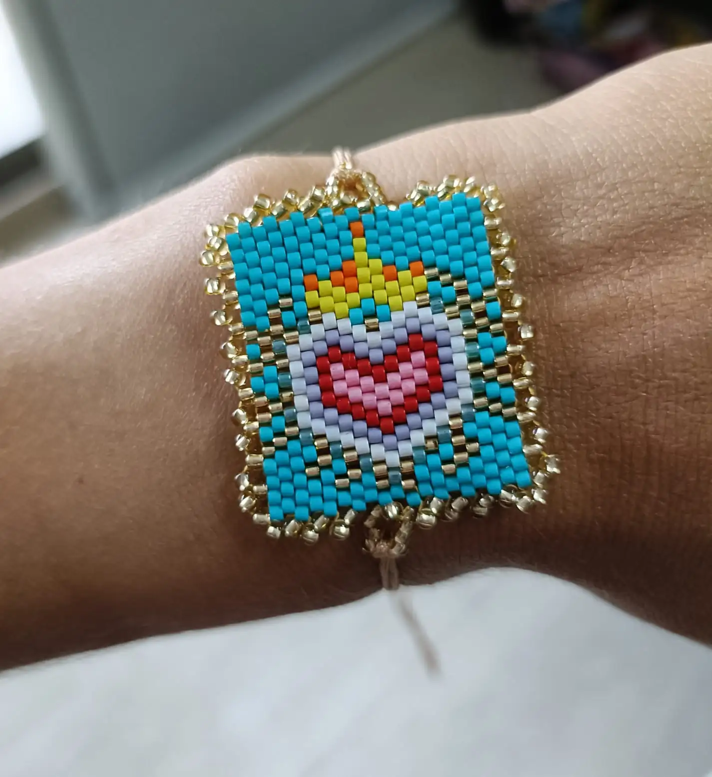 Pulsera tejida en Miyuki 