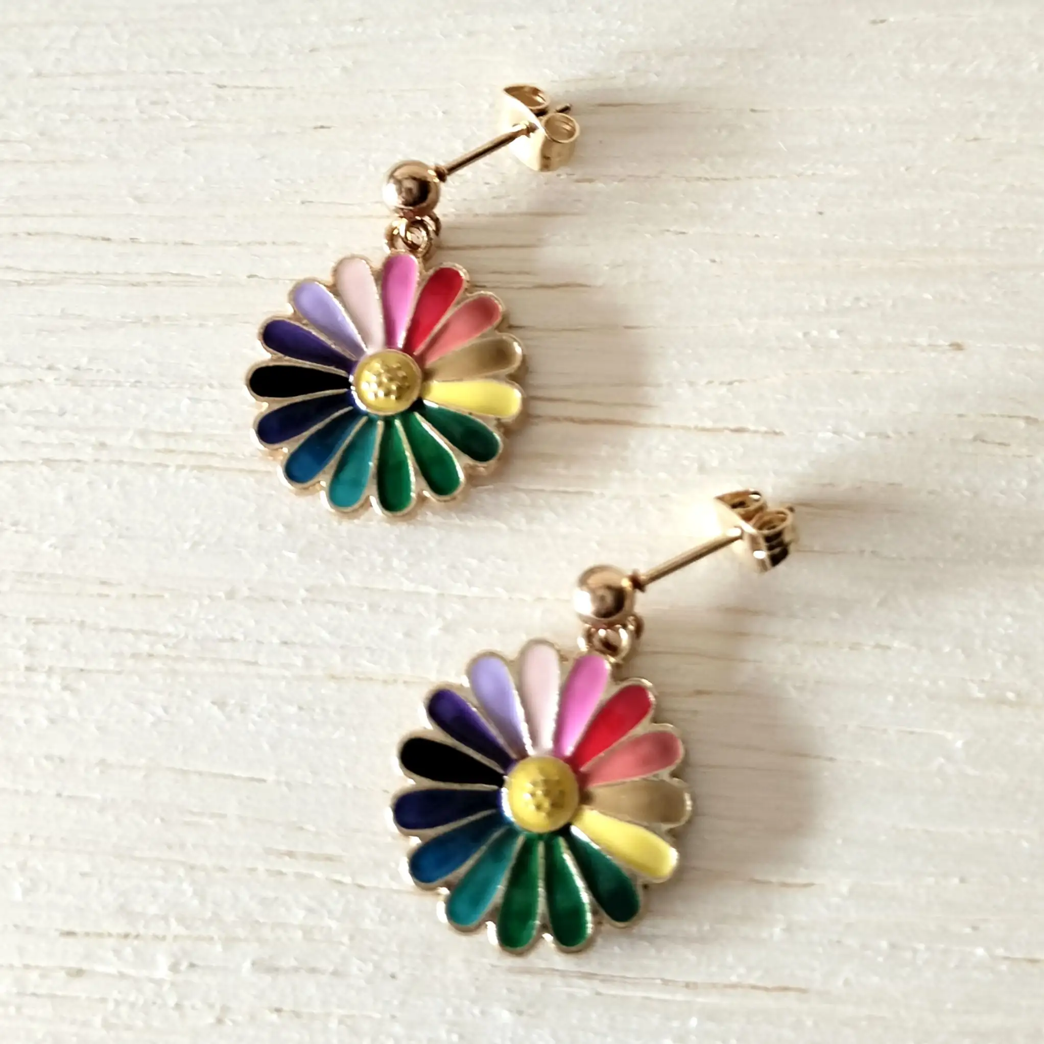 Pendientes Margarita Multicolor - Imagen 2