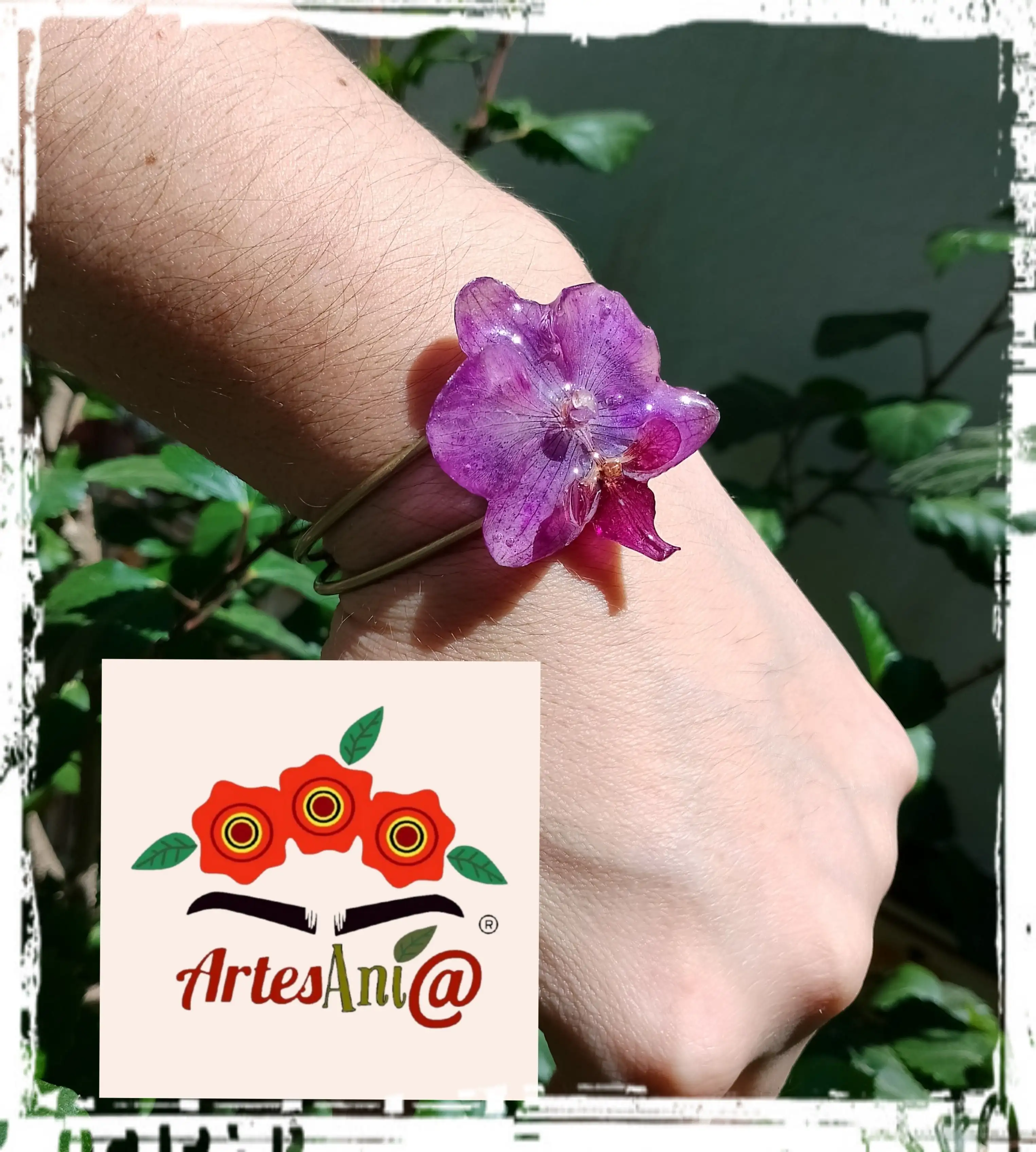 Pulsera Orquídea Joyería Botánica  - Imagen 3