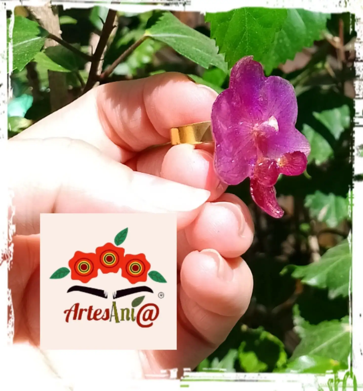 Anillo Orquídea Joyería Botánica  - Imagen 4