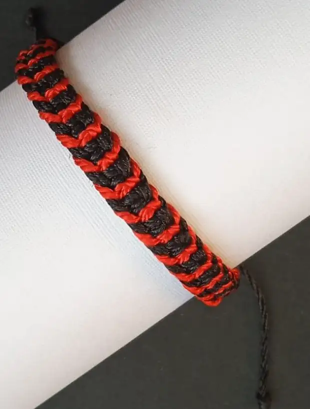 Pulsera Trenzada Bicolor Fuego