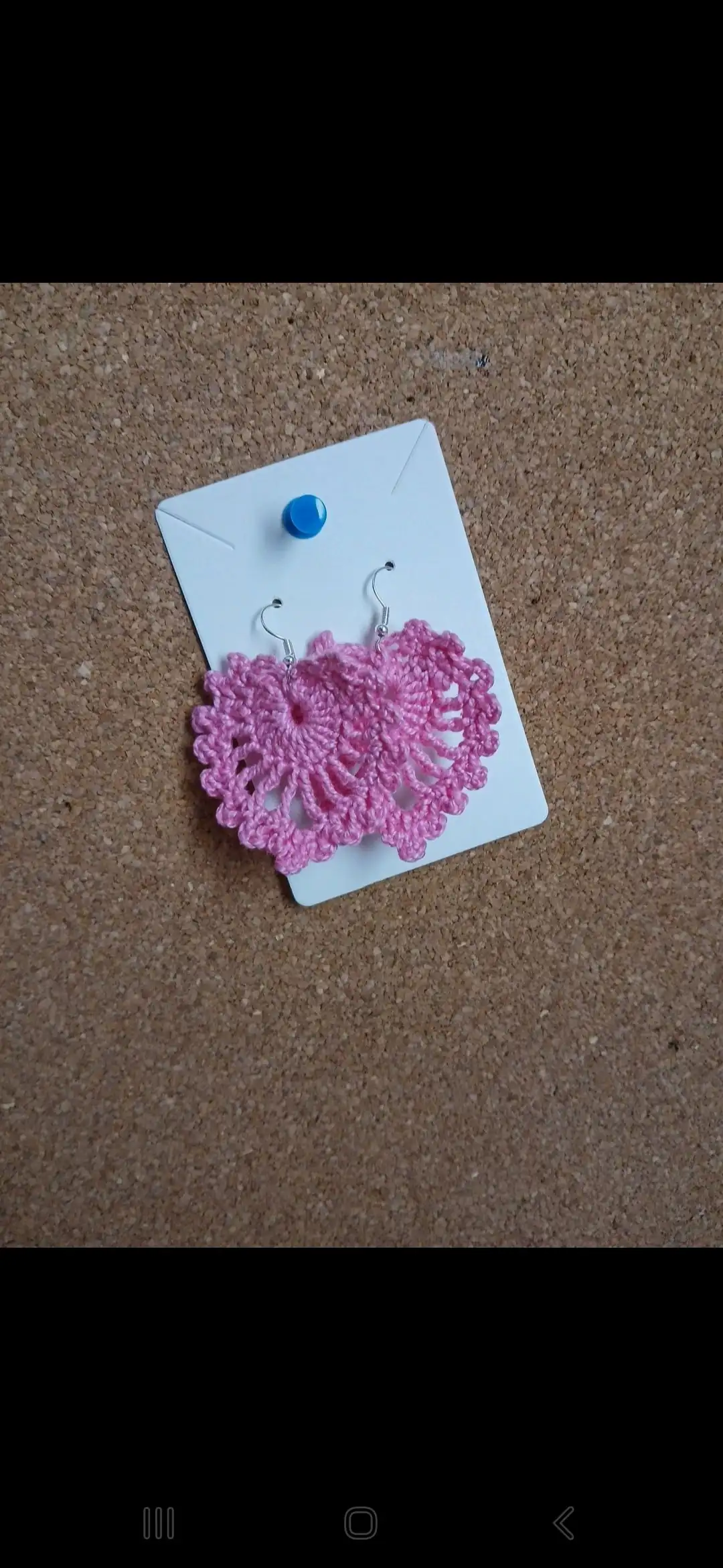 Pendientes de crochet hechos artesanalmente
