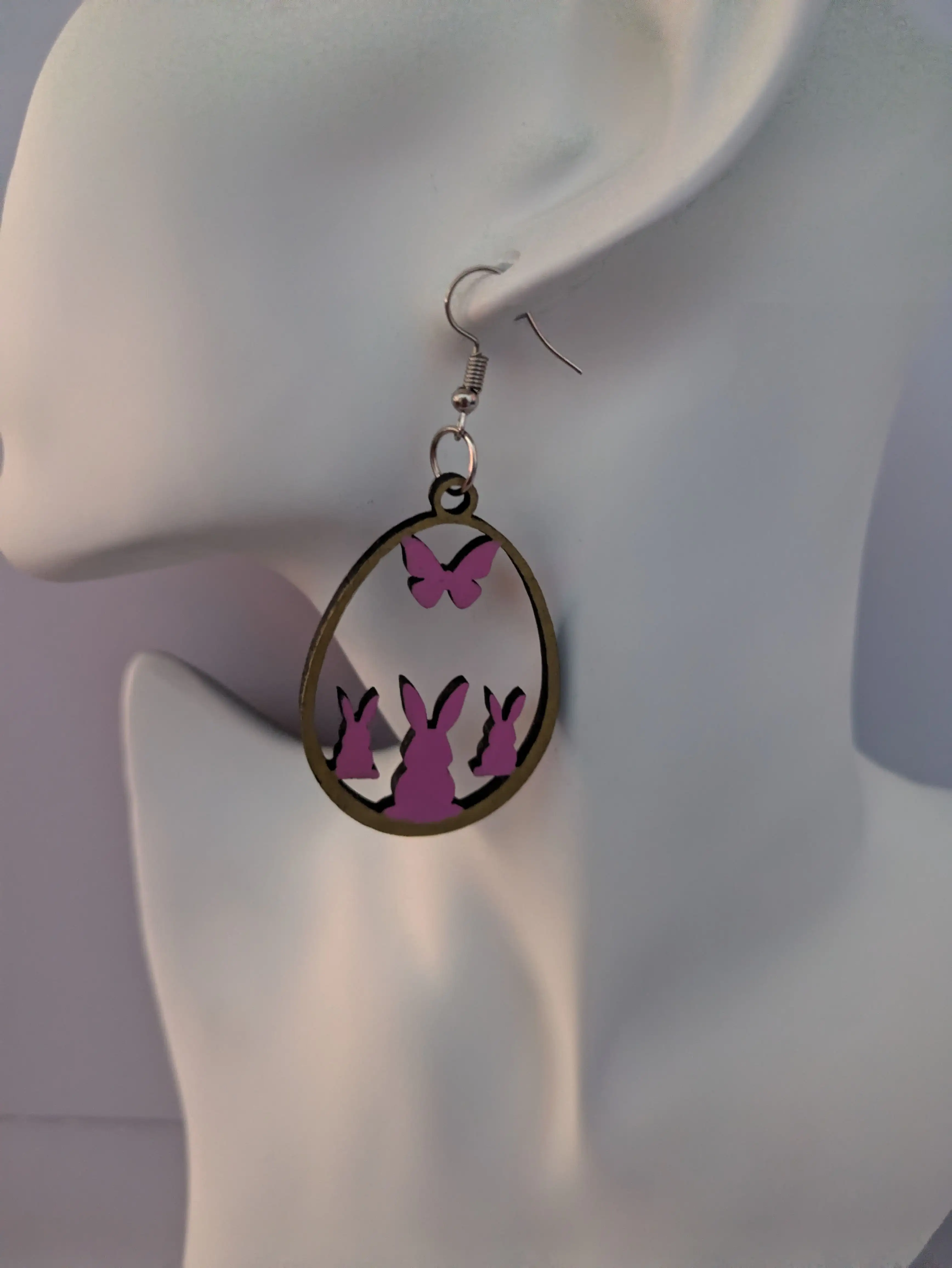 Pendientes conejitos de pascua - Imagen 2