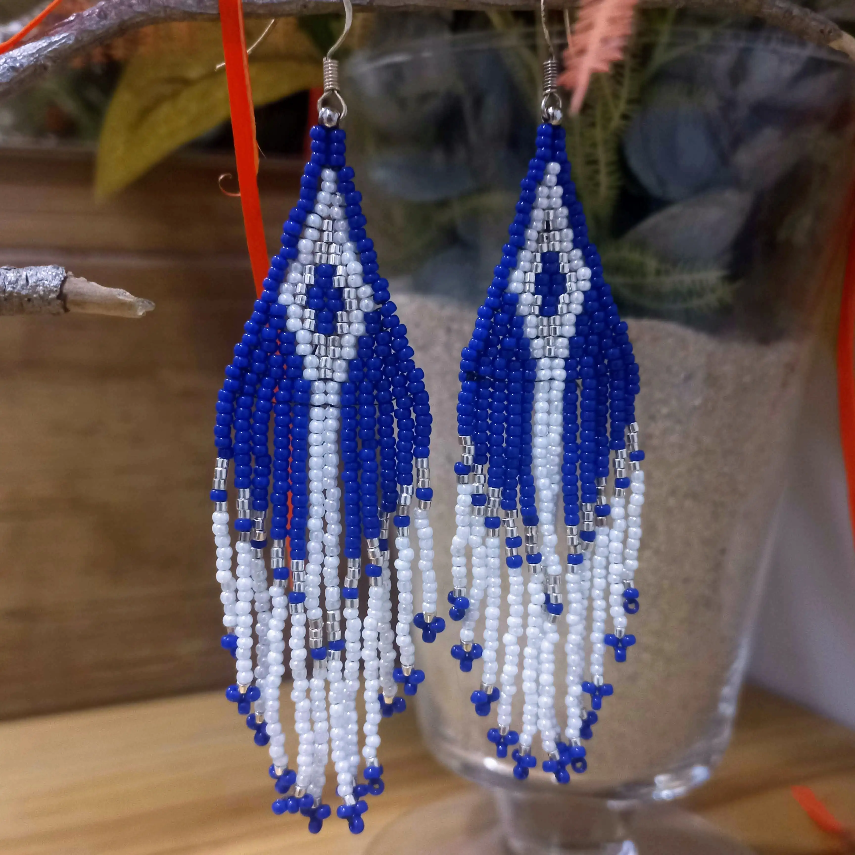 Pendientes flecos étnicos 