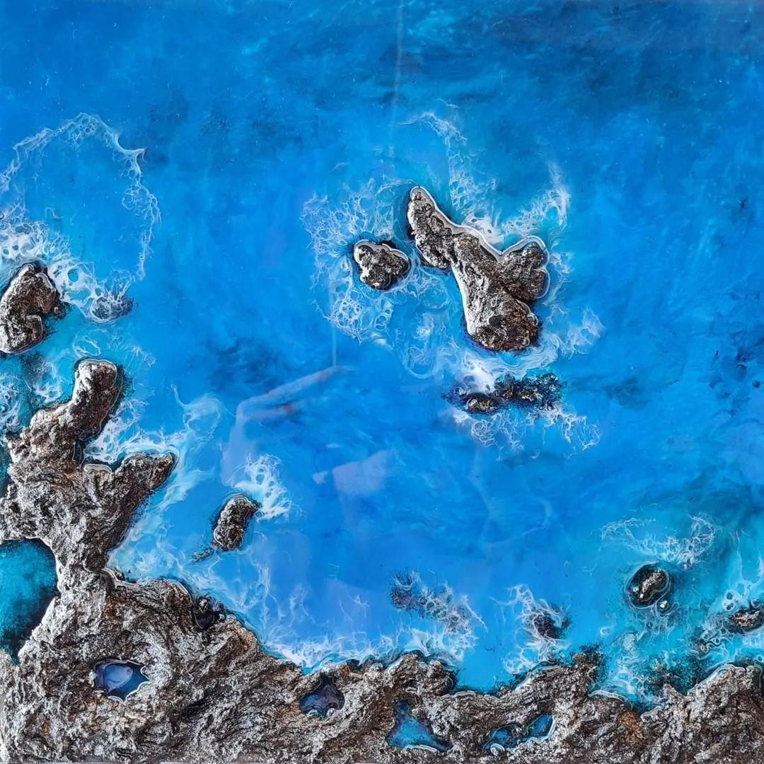 Cuadro decorativo Ocean Art en resina - Imagen 2