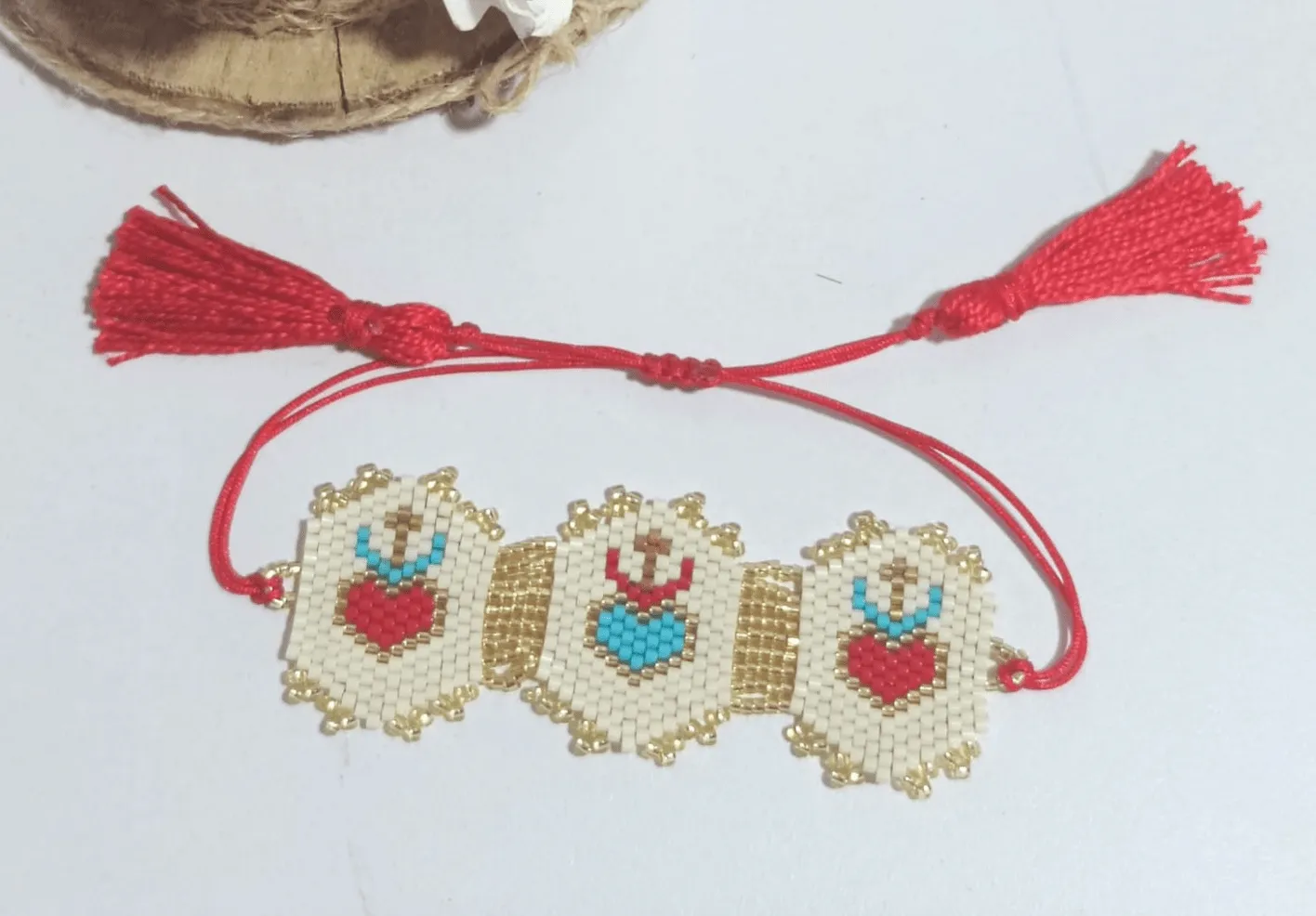 Pulsera tejida en Miyuki