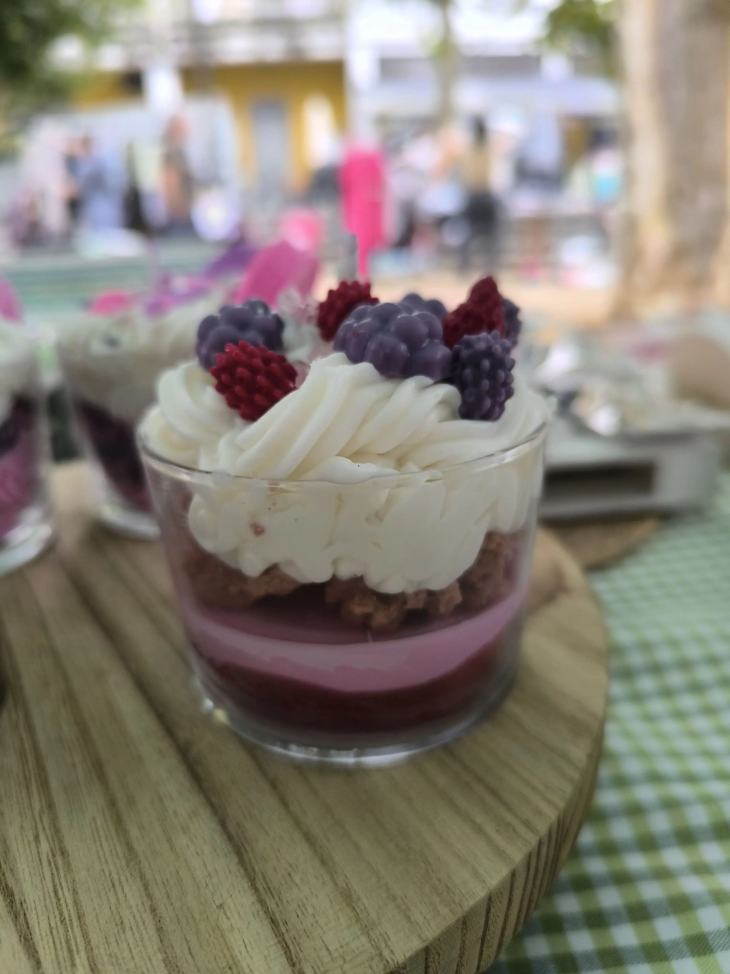Vela de postre frutos rojos