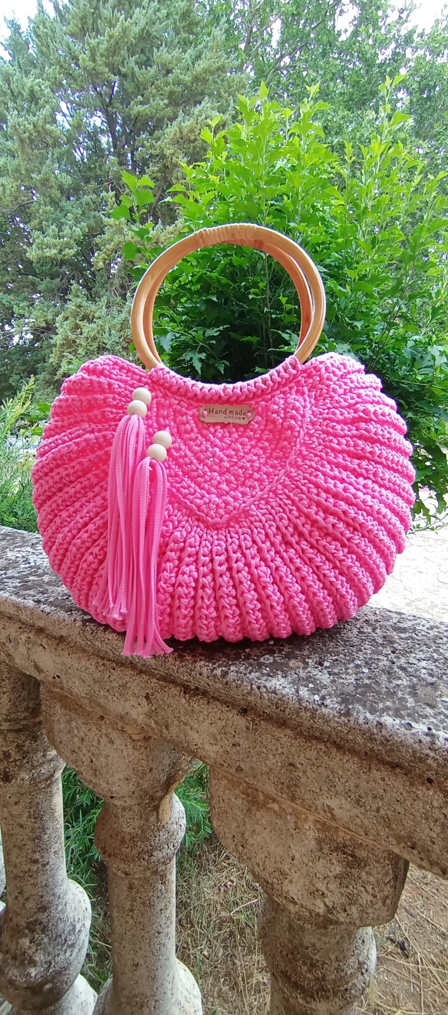 Bolso de mano tejido