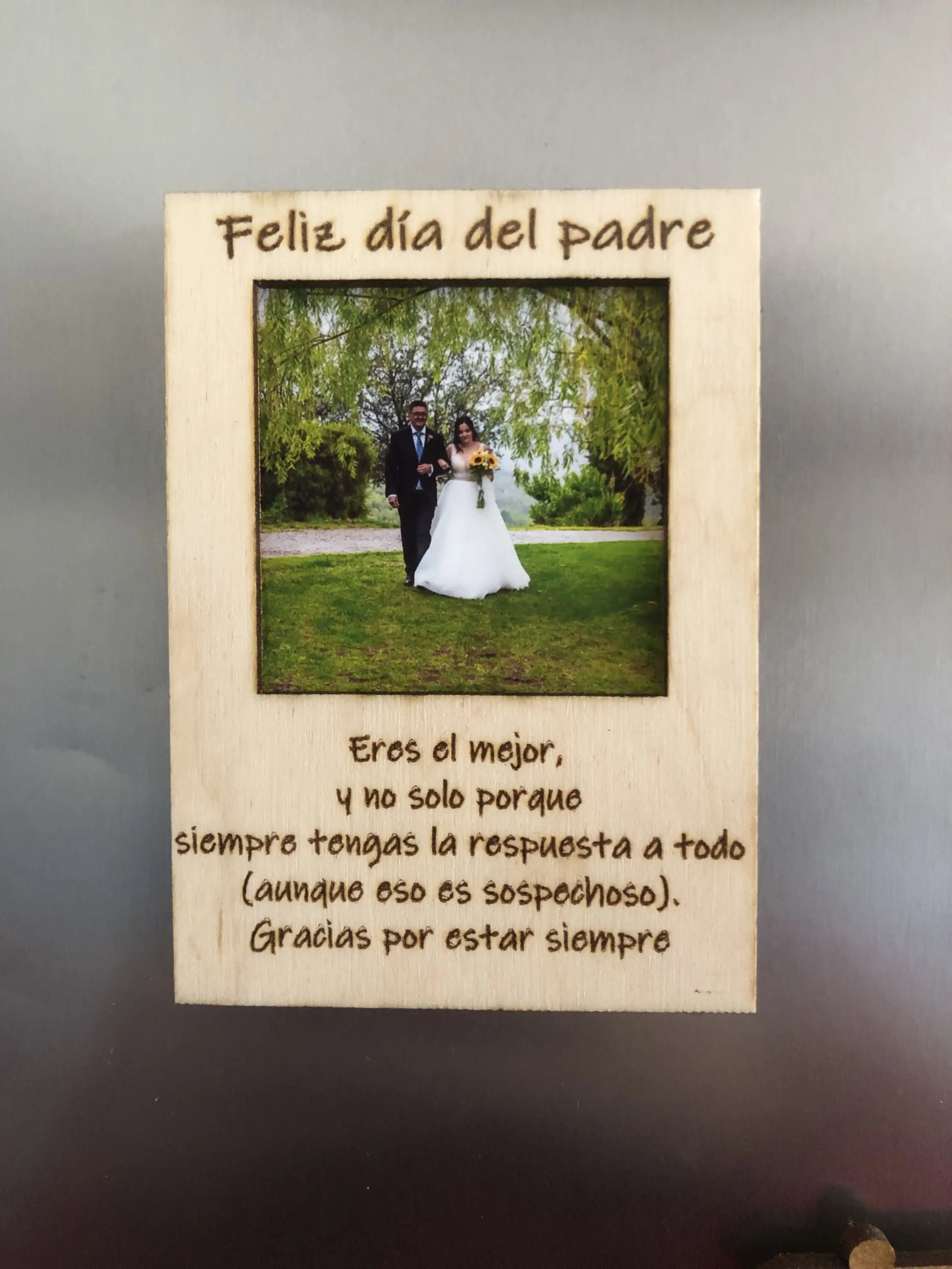 Imán de madera con foto