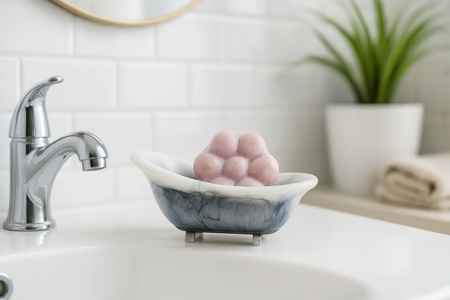 Jabonera en forma de bañera