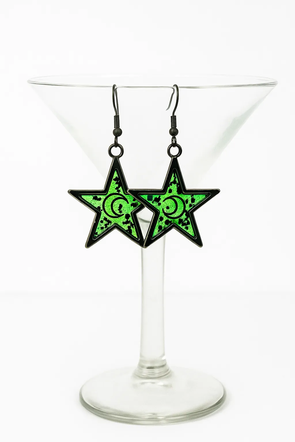 Aretes Estrella Cósmica Verde