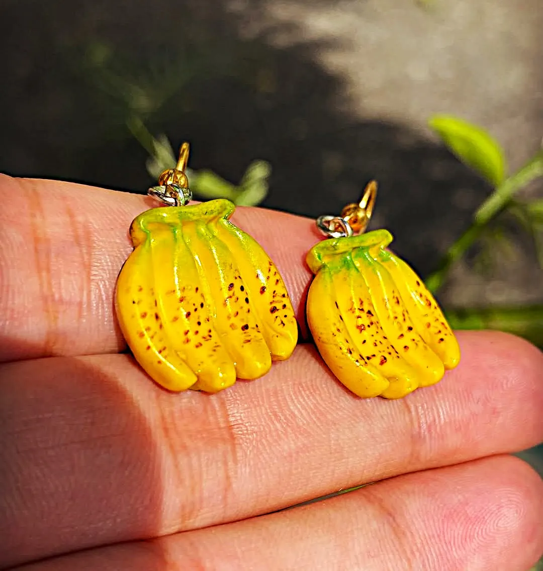 Aretes colgantes de bananos - Imagen 3