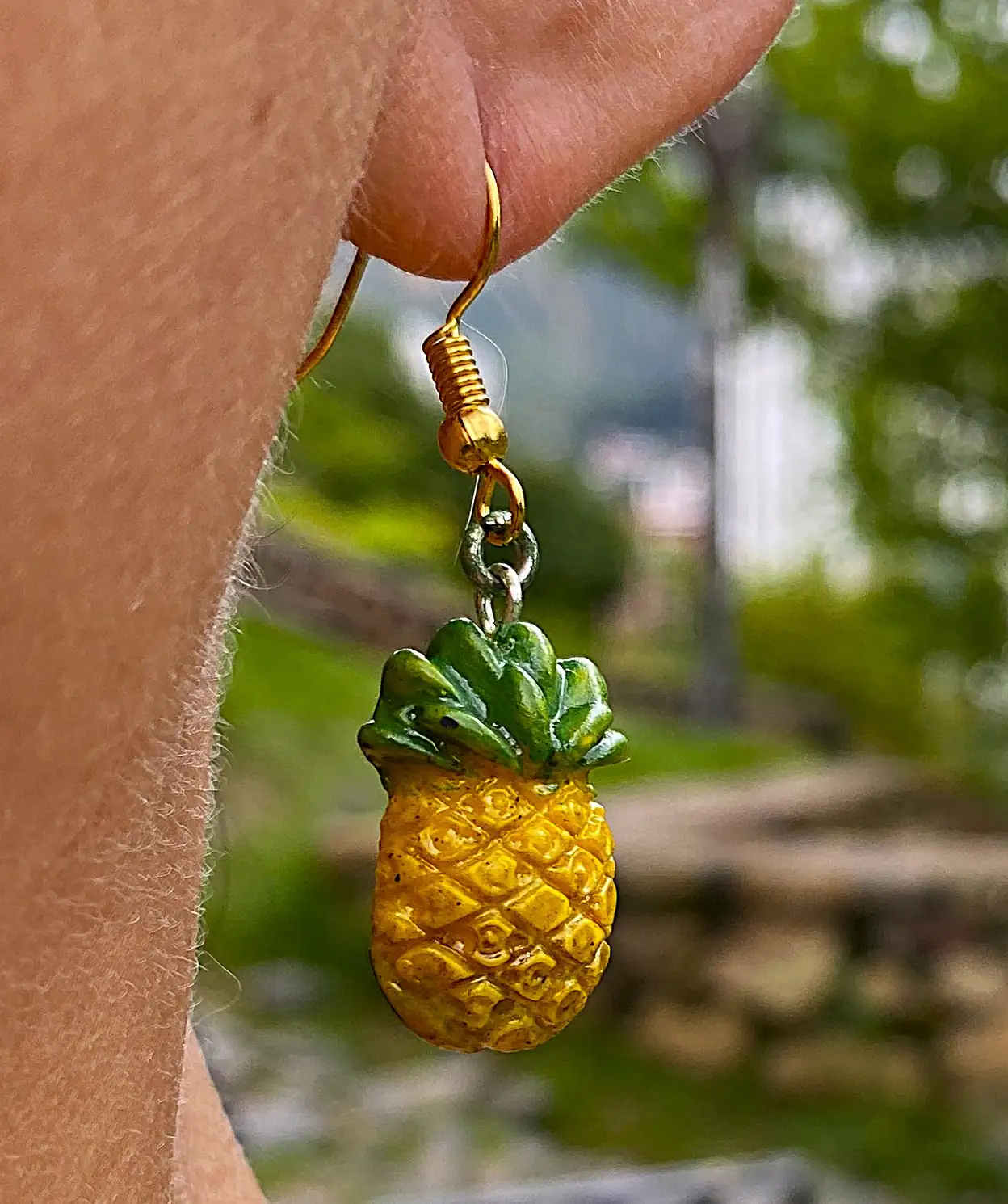 Aretes colgantes de piñas - Imagen 3