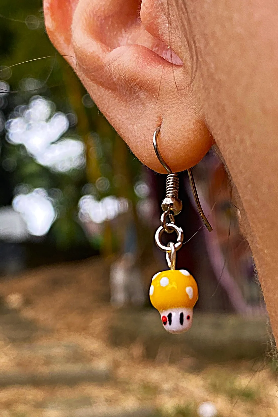 Aretes colgantes de honguitos - Imagen 4