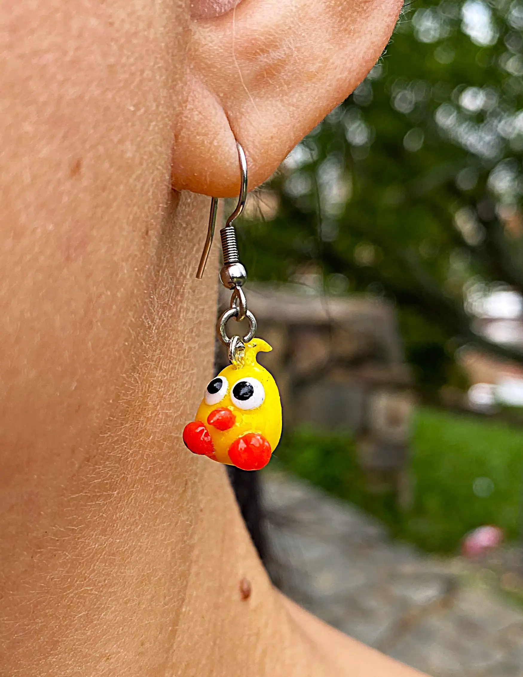 Aretes colgantes de pollitos - Imagen 4